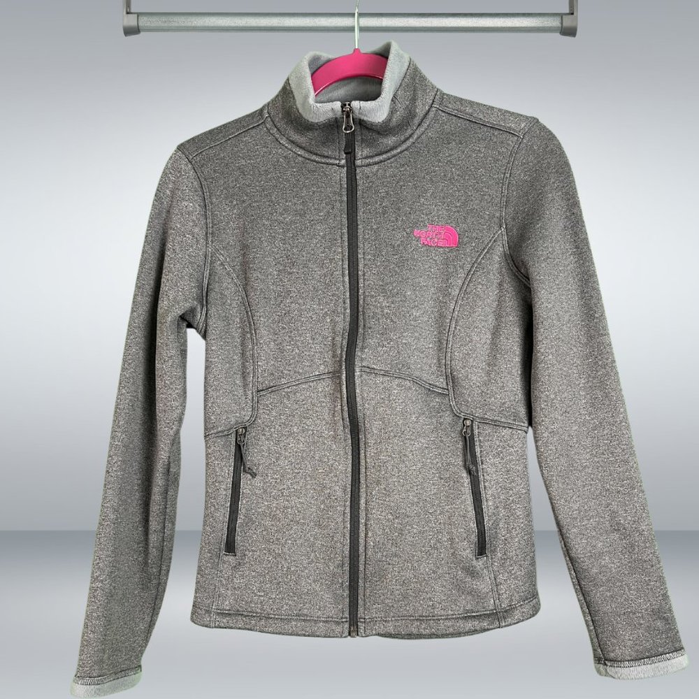 The North Face Agave Jacket - gray & pink full zip